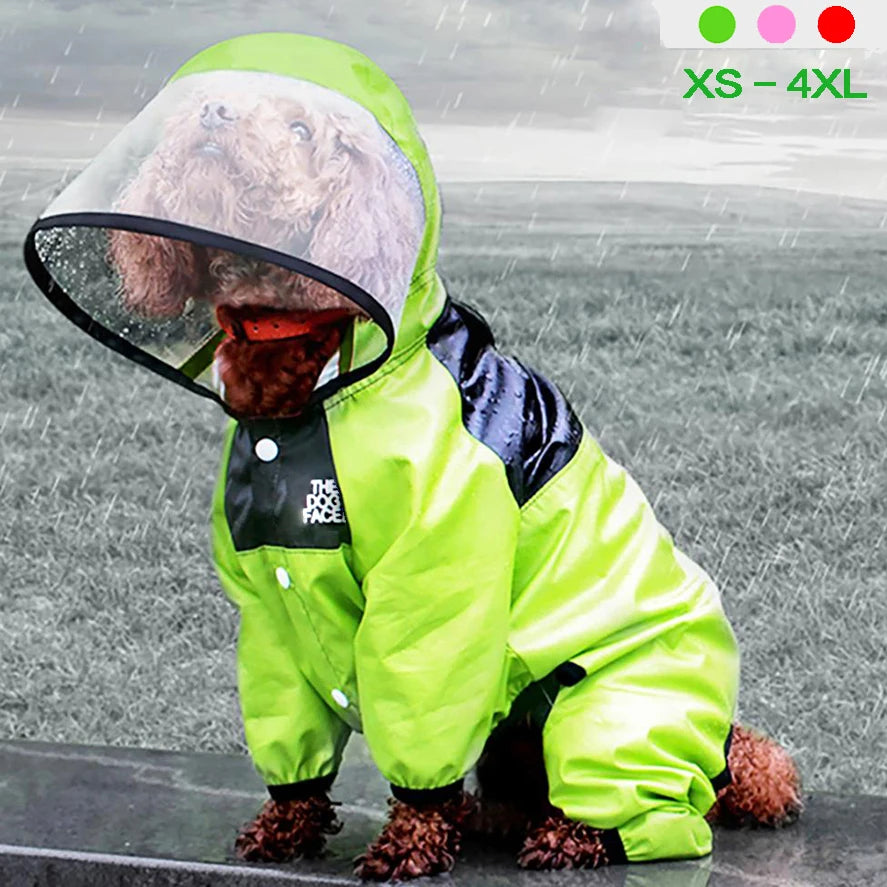 Voděodolná pláštěnka pro psy – kombinéza s potiskem, XS-4XL