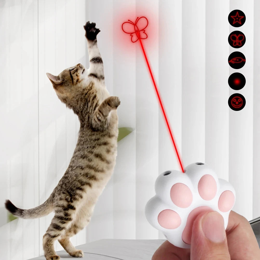 Laserová Hračka pro Kočky a Psy – 5 vzorů, USB nabíjení