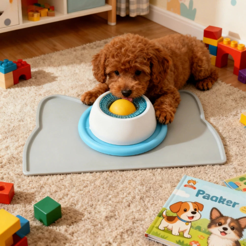 Lízací podložka pro psy a kočky – pomalé krmení a dentální péče