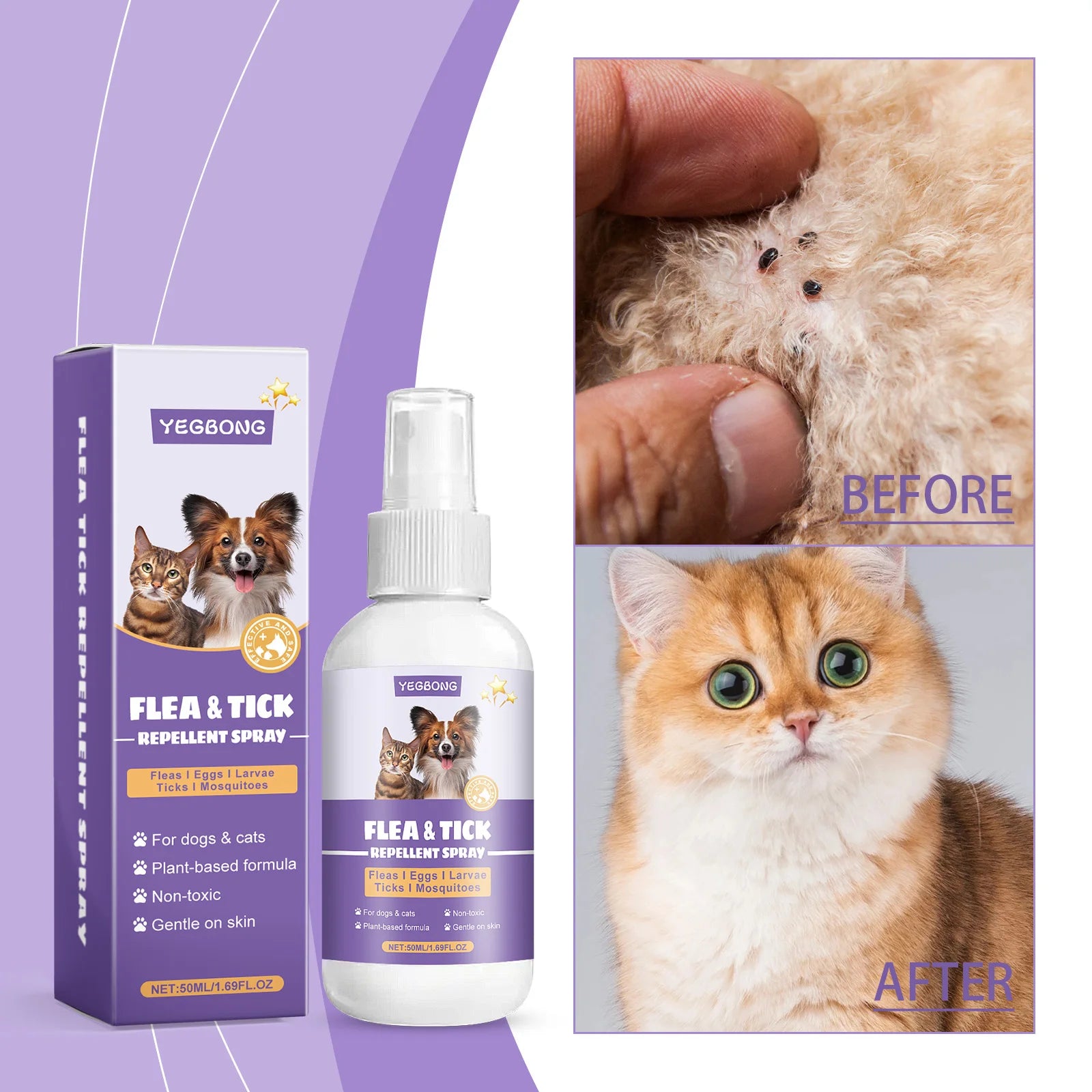 Sprej proti blechám a klíšťatům pro psy a kočky